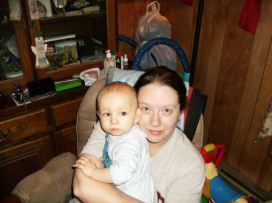 Mommy (Kristen) and baby boy (Matoskah), he is about 9 months old.